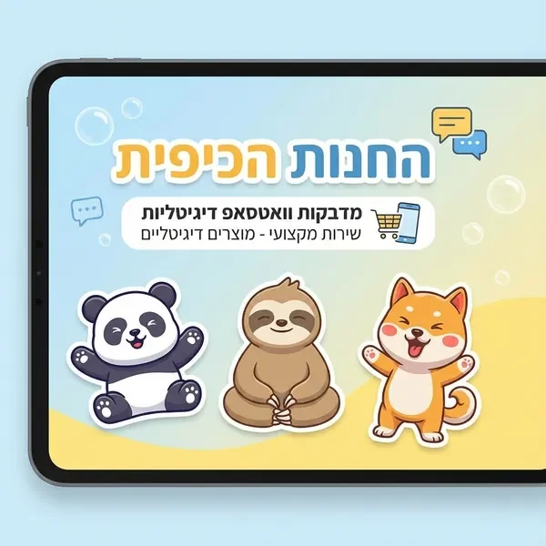 חבילת סטיקרים - חיות מצוירות