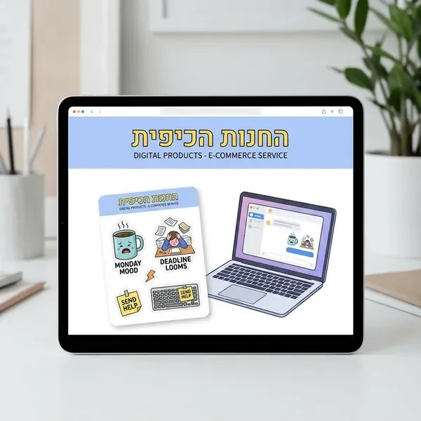 חבילת סטיקרים לעבודה ומשרד